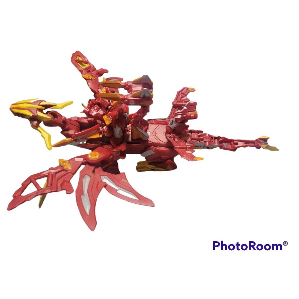 Bakugan Dragonoid Colossus w/ Battle Gear Pyrus Dragon. Tail fin broke see pic